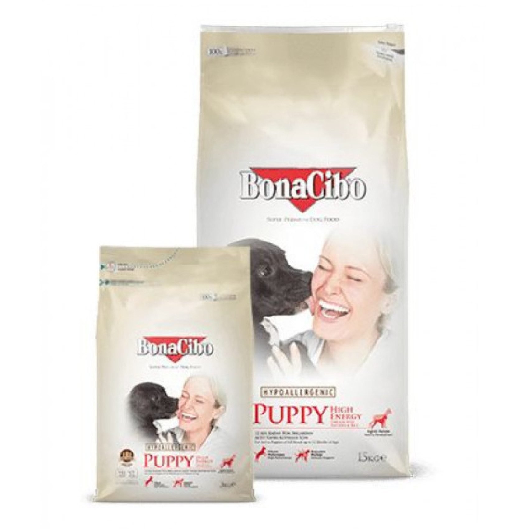 Купити Сухий корм BonaCibo Puppy High Energy Chicken&Rice with Anchovy для активних цуценят всіх порід до 12 міс.15 кг