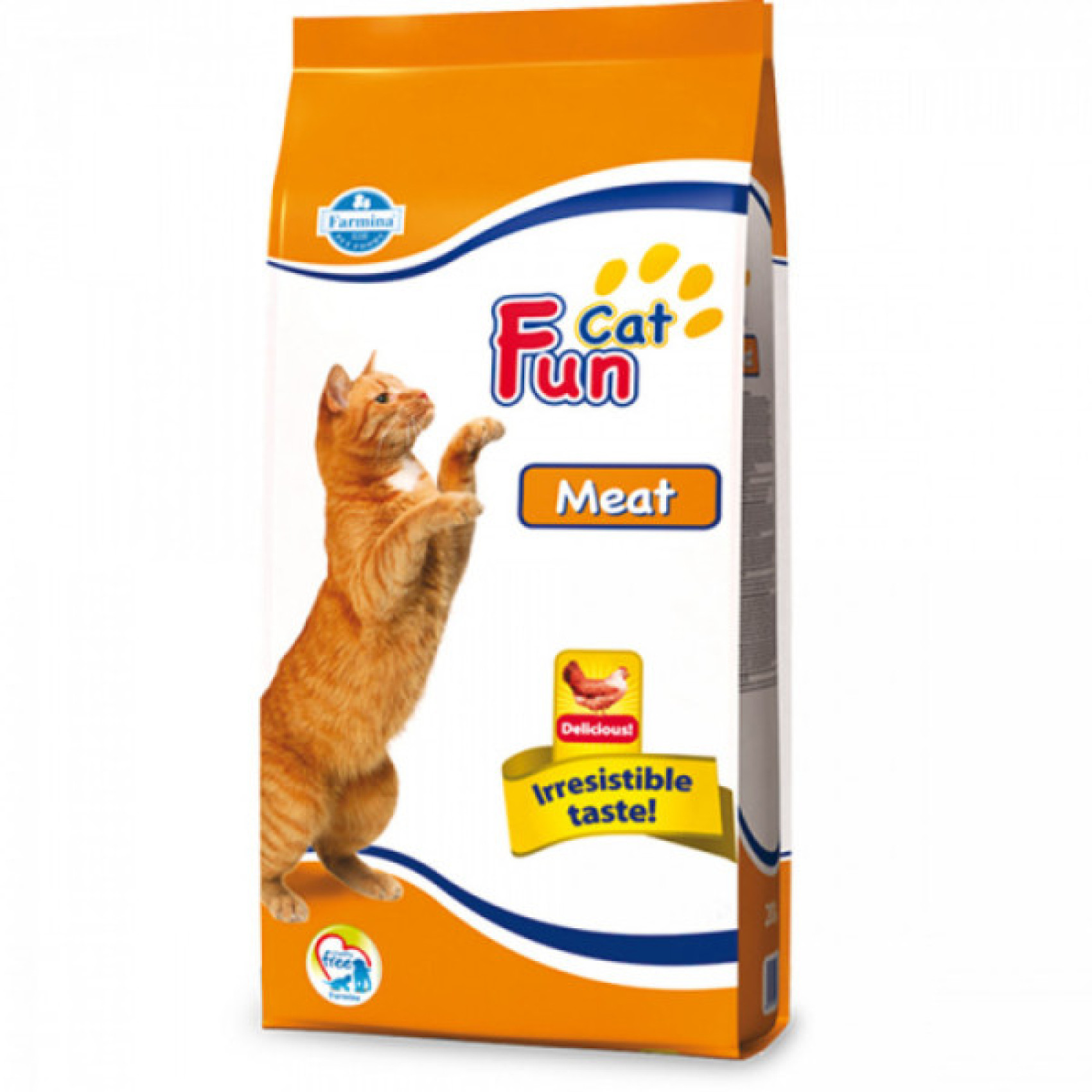 Купити Повнораційний сухий корм Farmina Fun Cat, для дорослих котів, з м'ясом, 20 кг