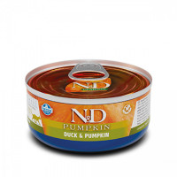 Вологий корм Farmina N&D Grain Free Pumpkin Duck Adult для котів, беззерновий, з гарбузом та качкою, 70 г*24 шт