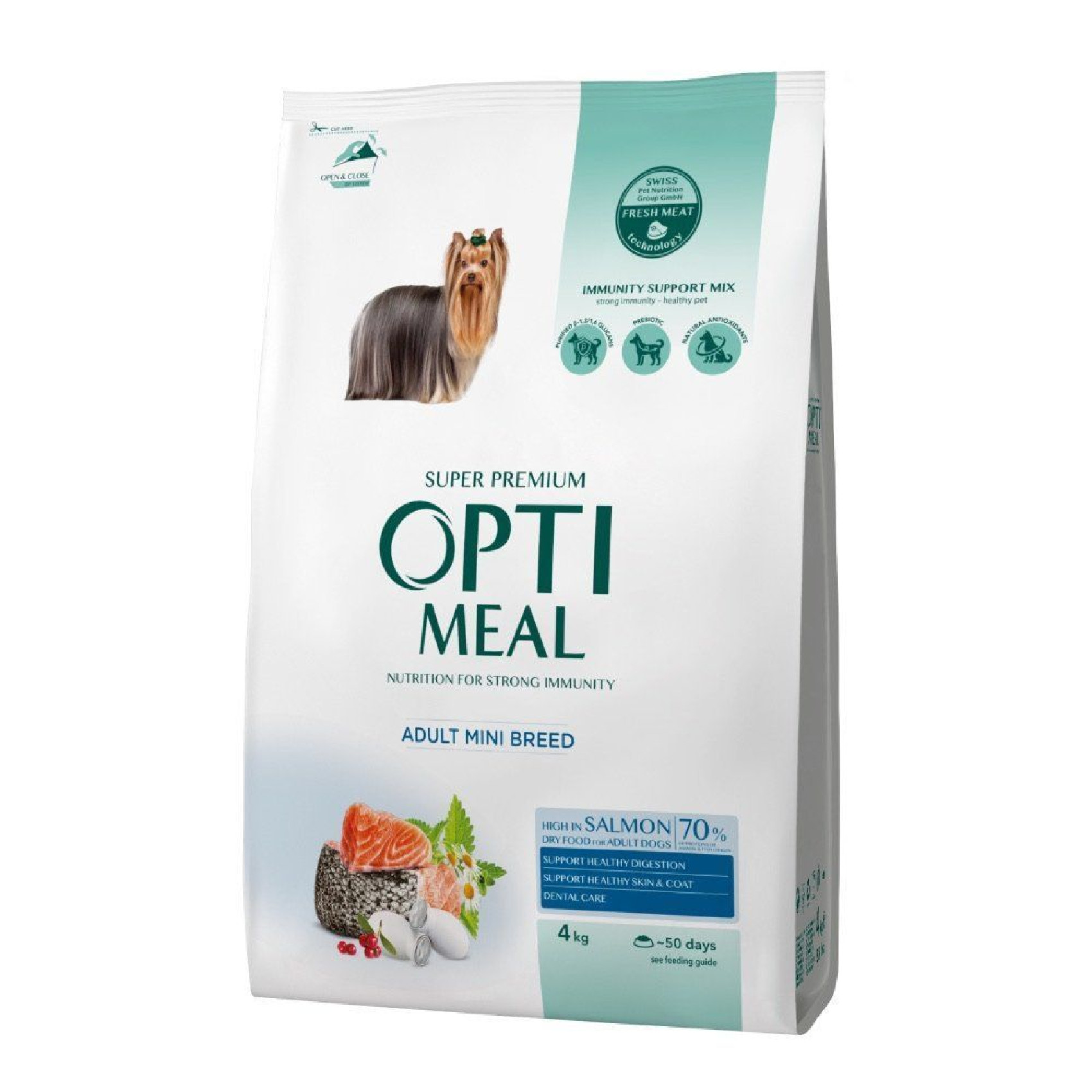 Сухой корм собак Optimeal Adult Mini Breed 4 кг - лосось