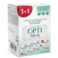 Набор №3 влажного корма Optimeal для взрослых кошек с разными вкусами (3+1) 340 г