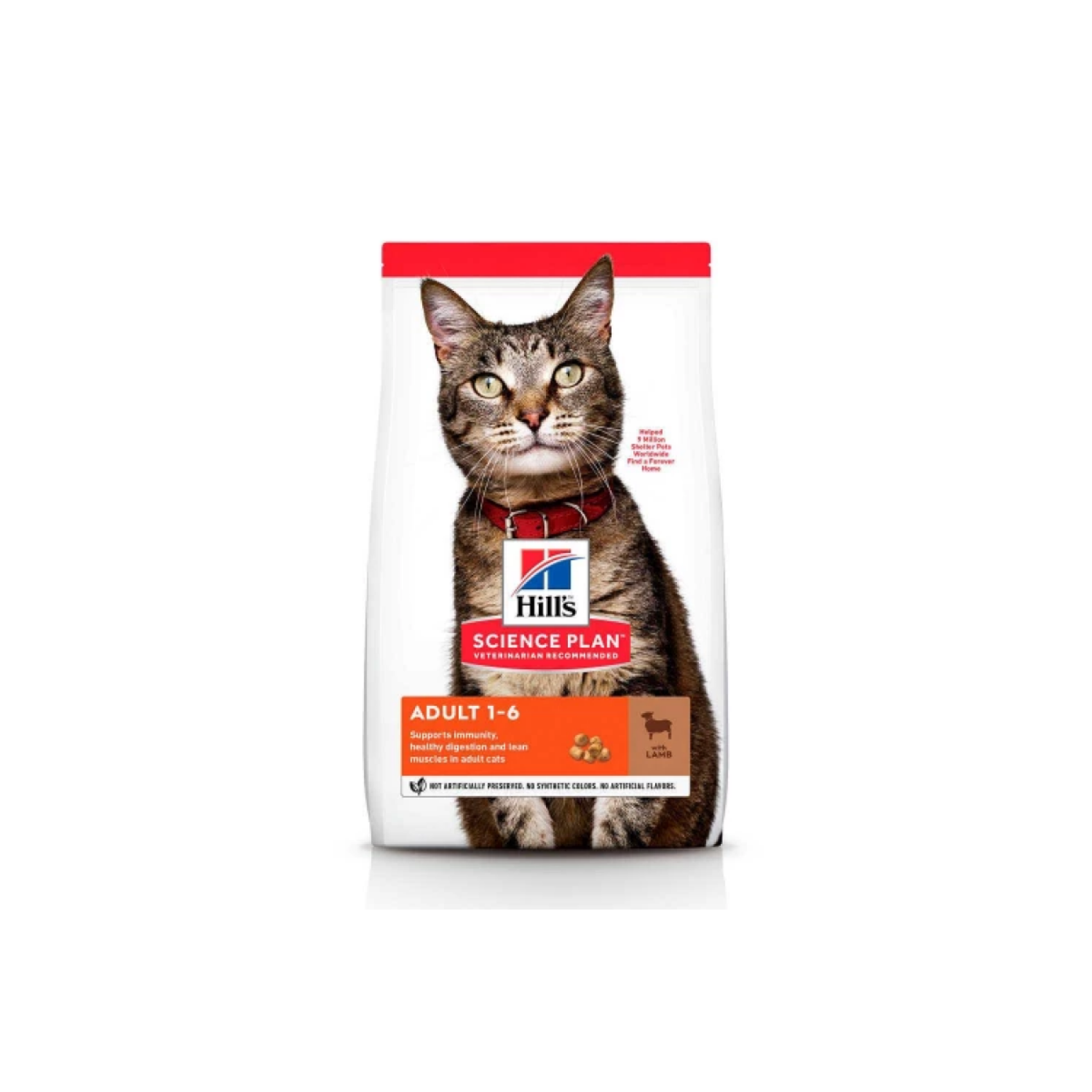 Hills Feline Adult корм для взрослых кошек с ягненком - 10 кг