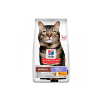 Сухой корм Hills SP Adult Hairball Perfect Coat, для выведения шерсти и здоровья кожи у кошек, 3 кг