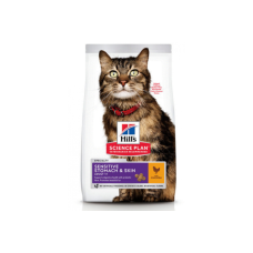 Hills SP Fel Adult SenSt&Sk Ch - взрослая кошка, для чувствительного пищеварения и кожи 0.3 кг