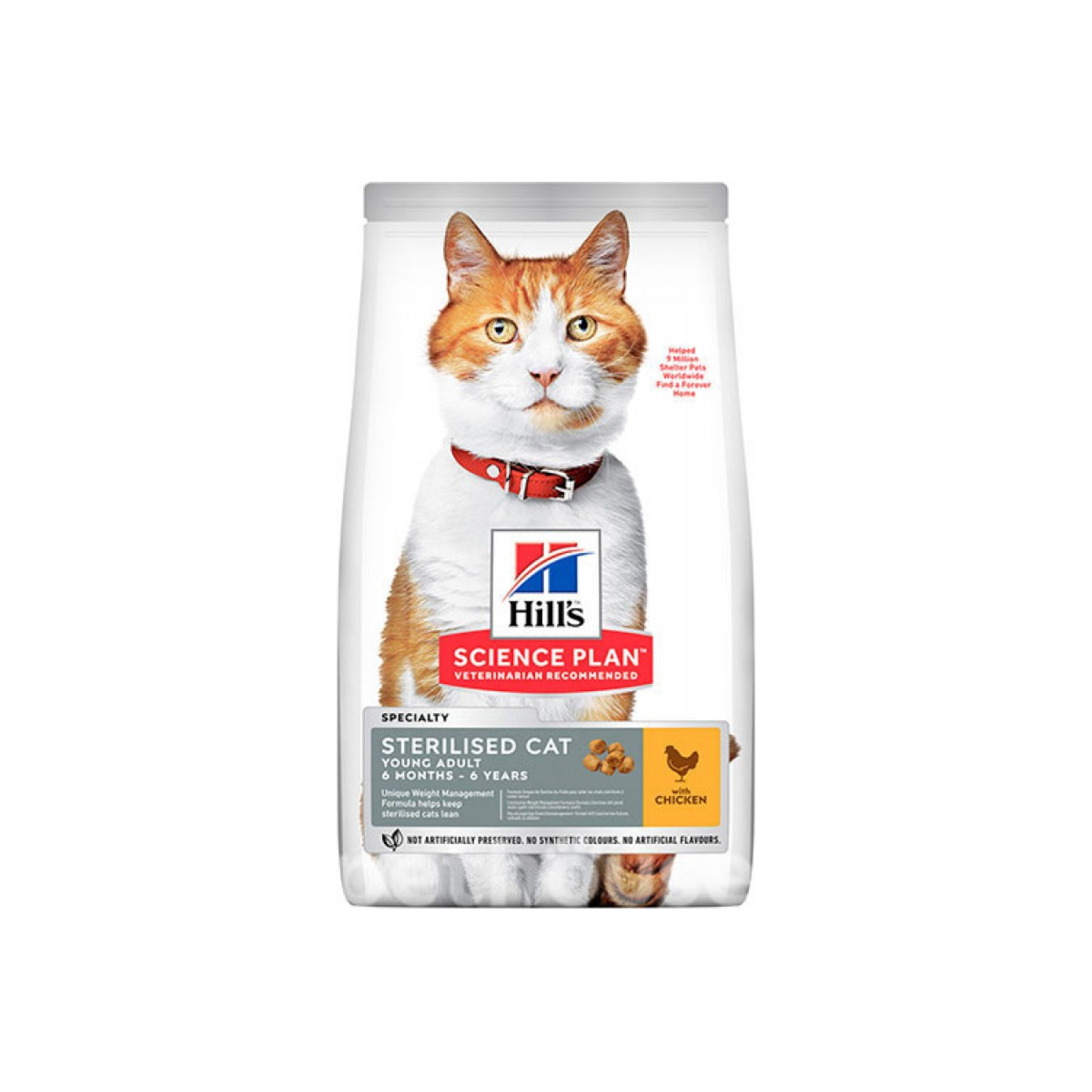 Hills SP Fel Adult Young Sterilised Cat Ch- для стерилизованных кошек с курицей - 10 кг