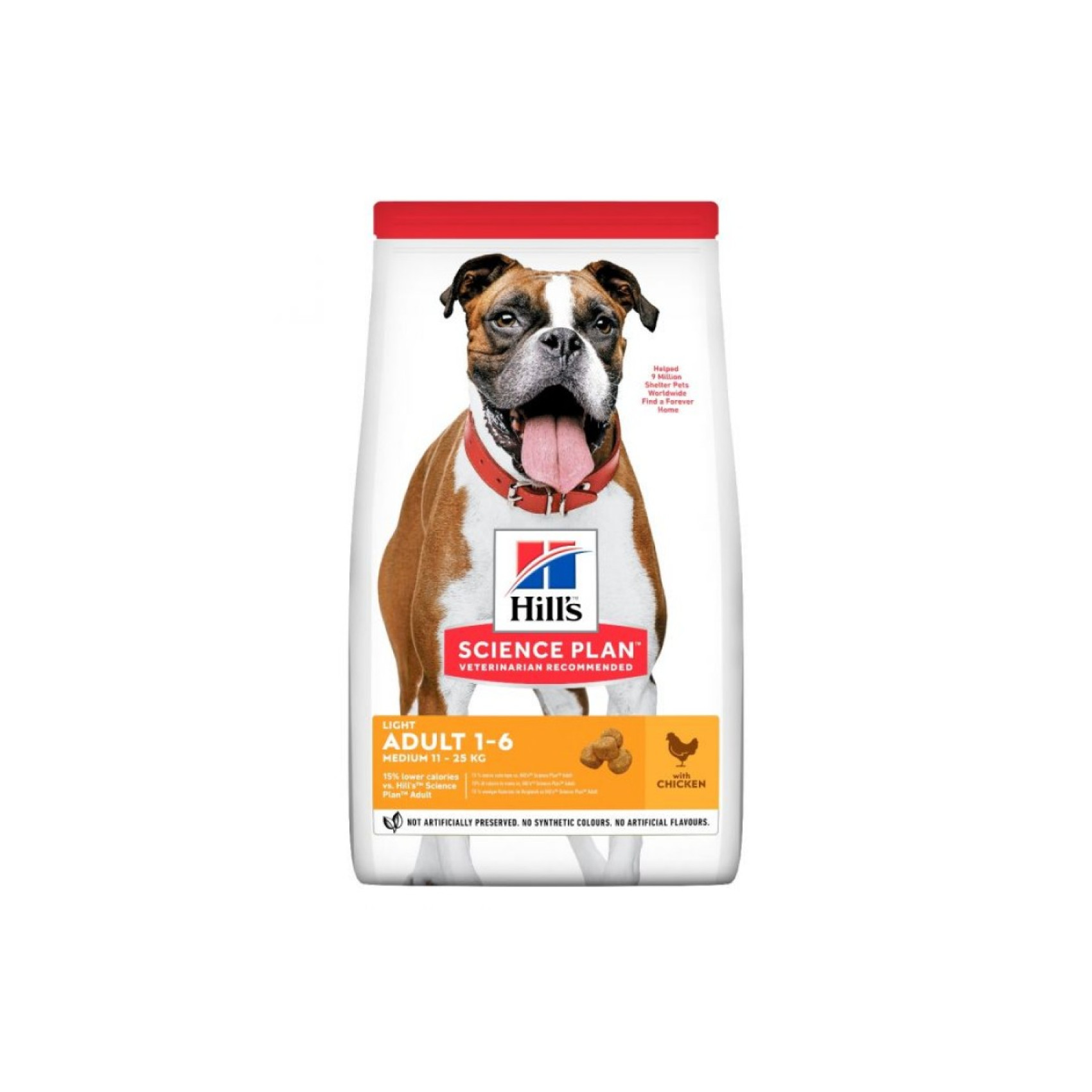 Hills Canine Adult Light Medium - сухой корм для взрослых собак склонных к лишнему весу/с курицей - 14 кг