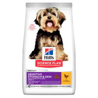 Hills SP Adult Sensitive Stomach & Skin Small & Mini Care Сухой корм с курицей для взрослых собак мелких пород с чувствительным пищеварением, 6 кг