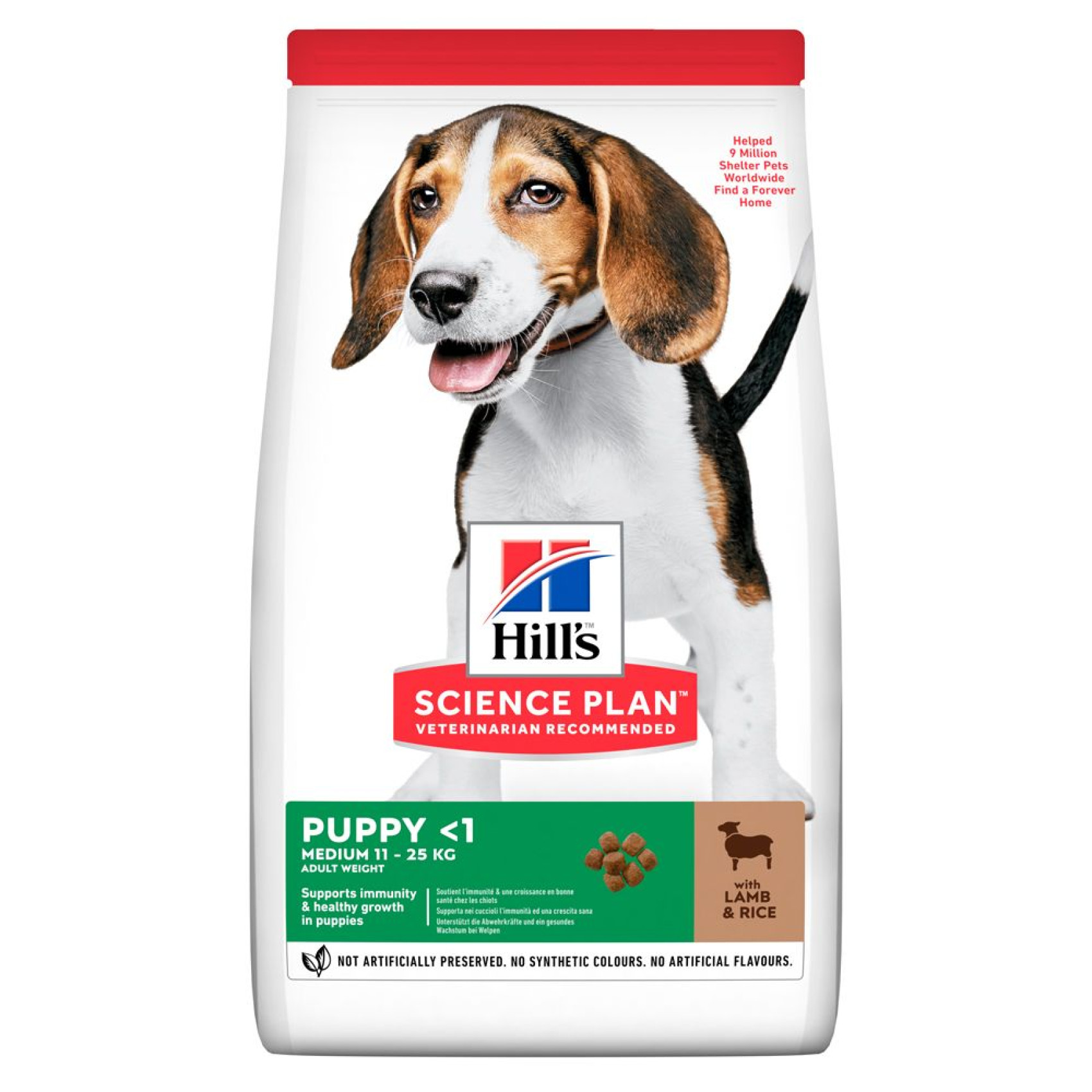 Hills SCIENCE PLAN Puppy Medium сухой корм для щенков средних пород с ягненком и рисом - 14 кг