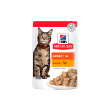 Влажный корм Hill's Хиллс SP Adult для взрослых кошек с курицей, пауч 85 г 12шт