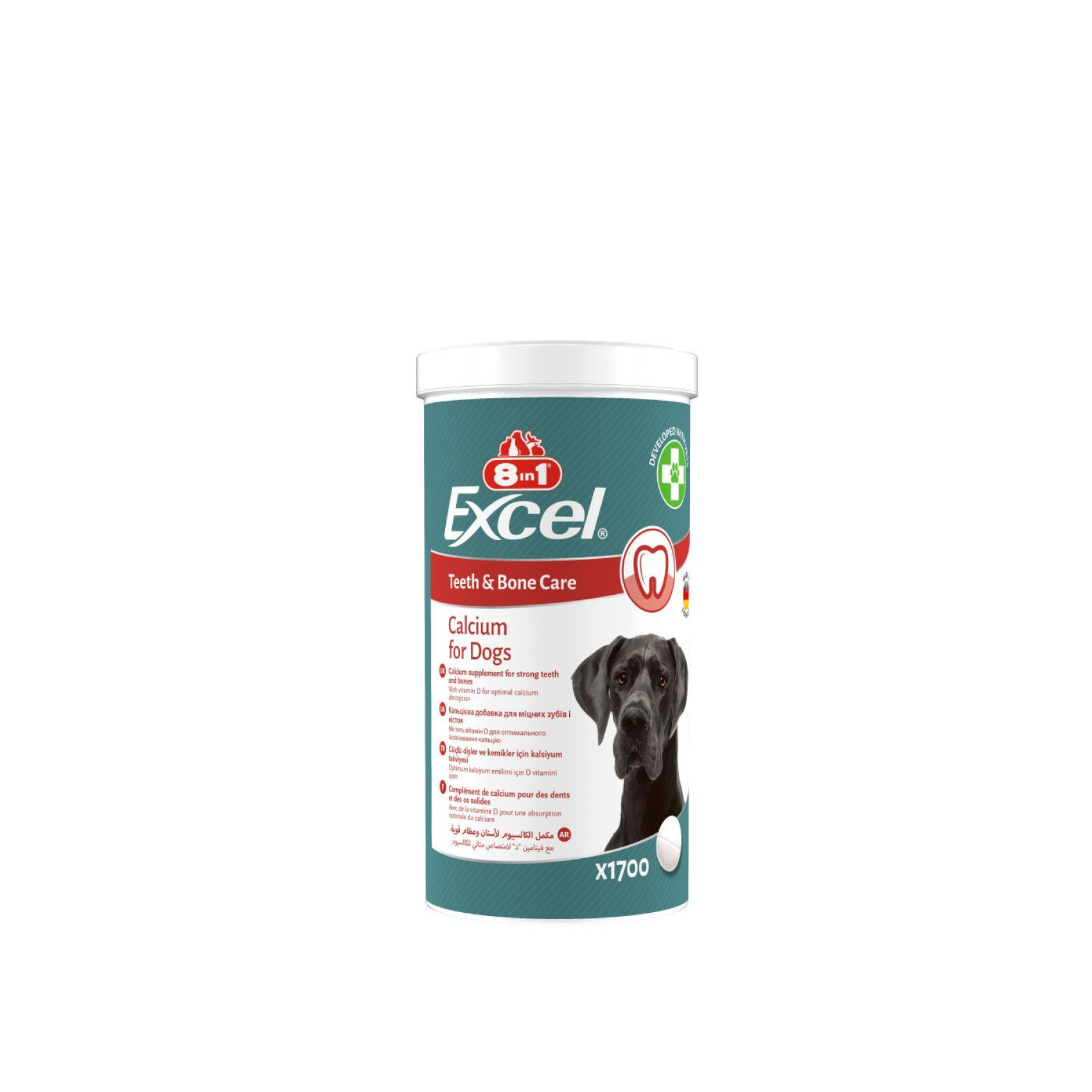 Вітаміни 8in1 Excel Calcium для цуценят та дорослих собак для зубів та кісток кальцій 1700 шт