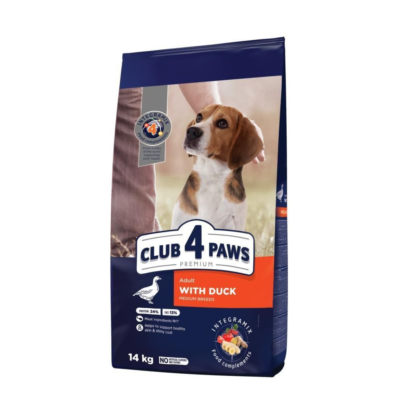 Сухой корм для собак Club 4 Paws Premium 14 кг - утка
