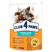 Club 4 Paws Premium Sterilised сухой корм для кошек 300 г - курица