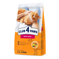 Club 4 Paws Premium сухий корм для котів 2 кг - телятина