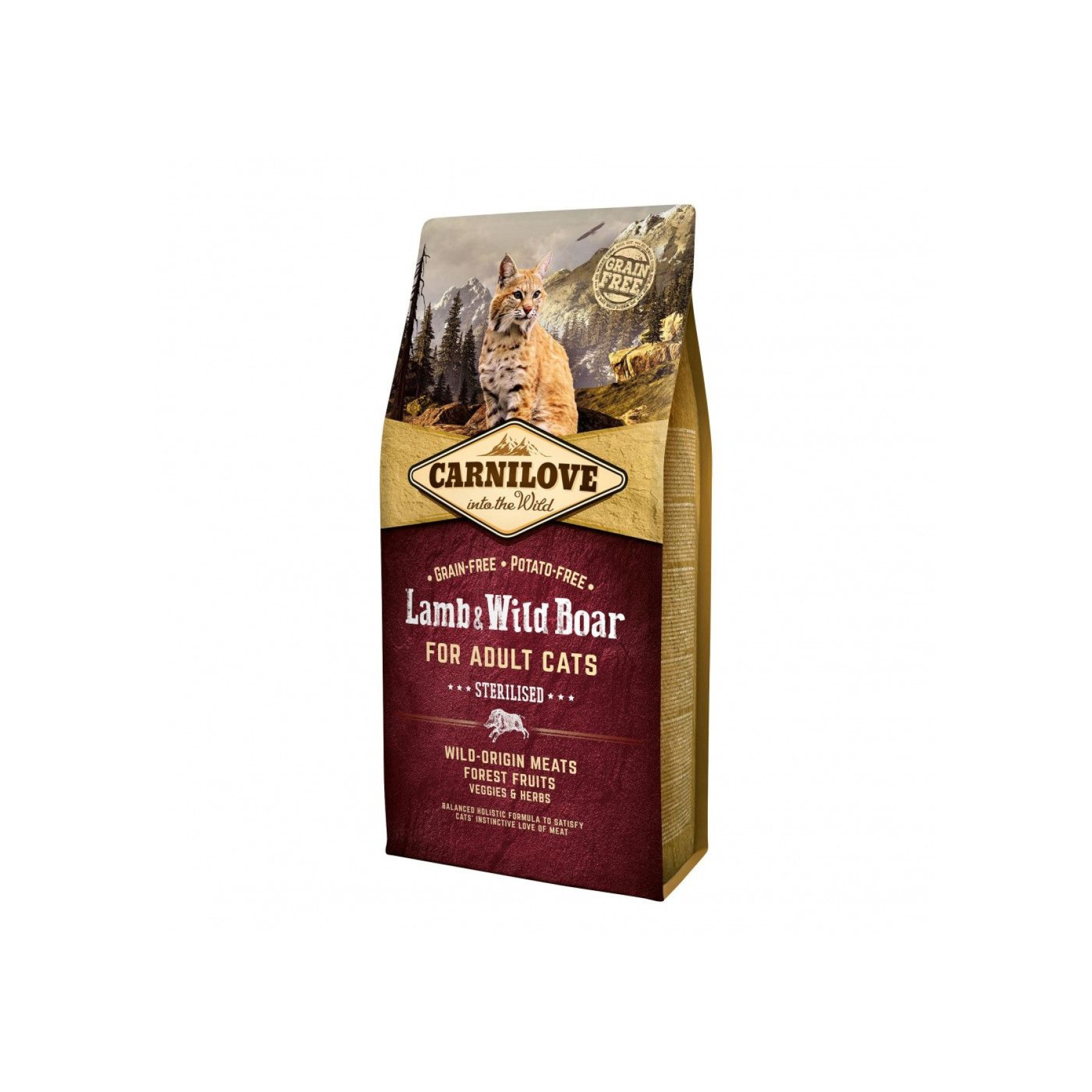 Сухой корм для кошек Carnilove Cat Sterilised 6 кг - ягненок и кабан