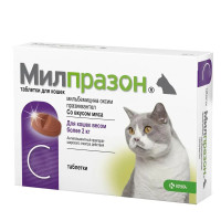 Таблетки для кошек KRKA Милпразон от 0,5 до 2 кг, 1 шт