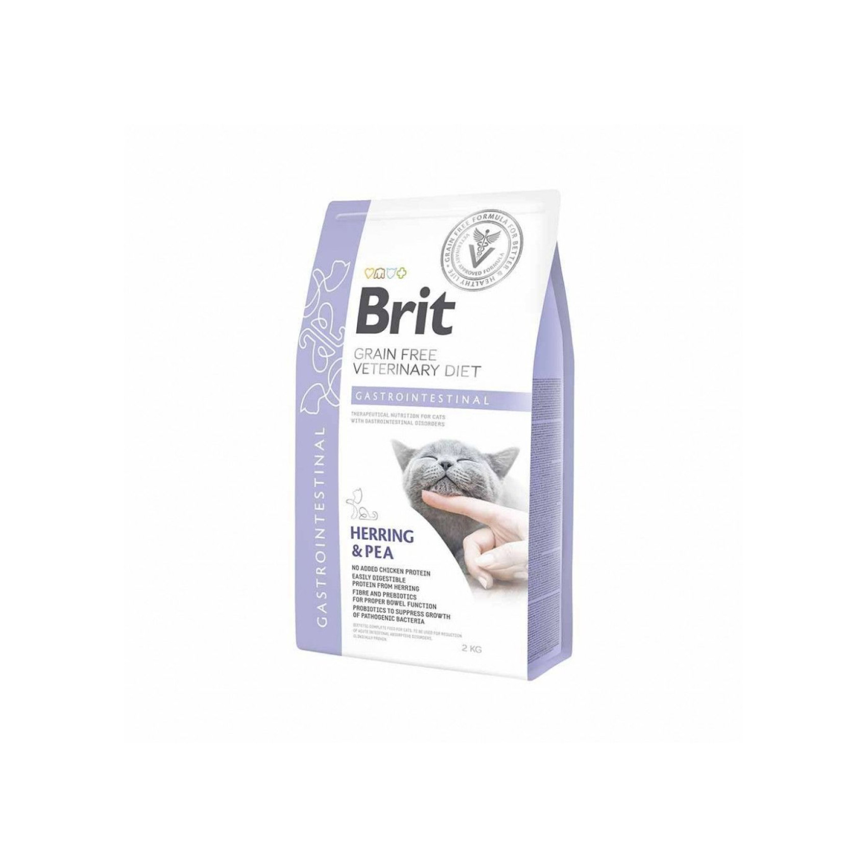 Сухой корм для кошек Brit GF Veterinary Diet Gastrointestinal 2 кг - сельдь и горох