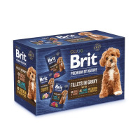 Набор влажного корма для собак Brit Premium By Nature 85 г х 12 шт - ассорти