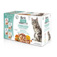 Набор влажных кормов для кошек Brit Care Flavour box Sterilized pouch 12 шт х 85 г