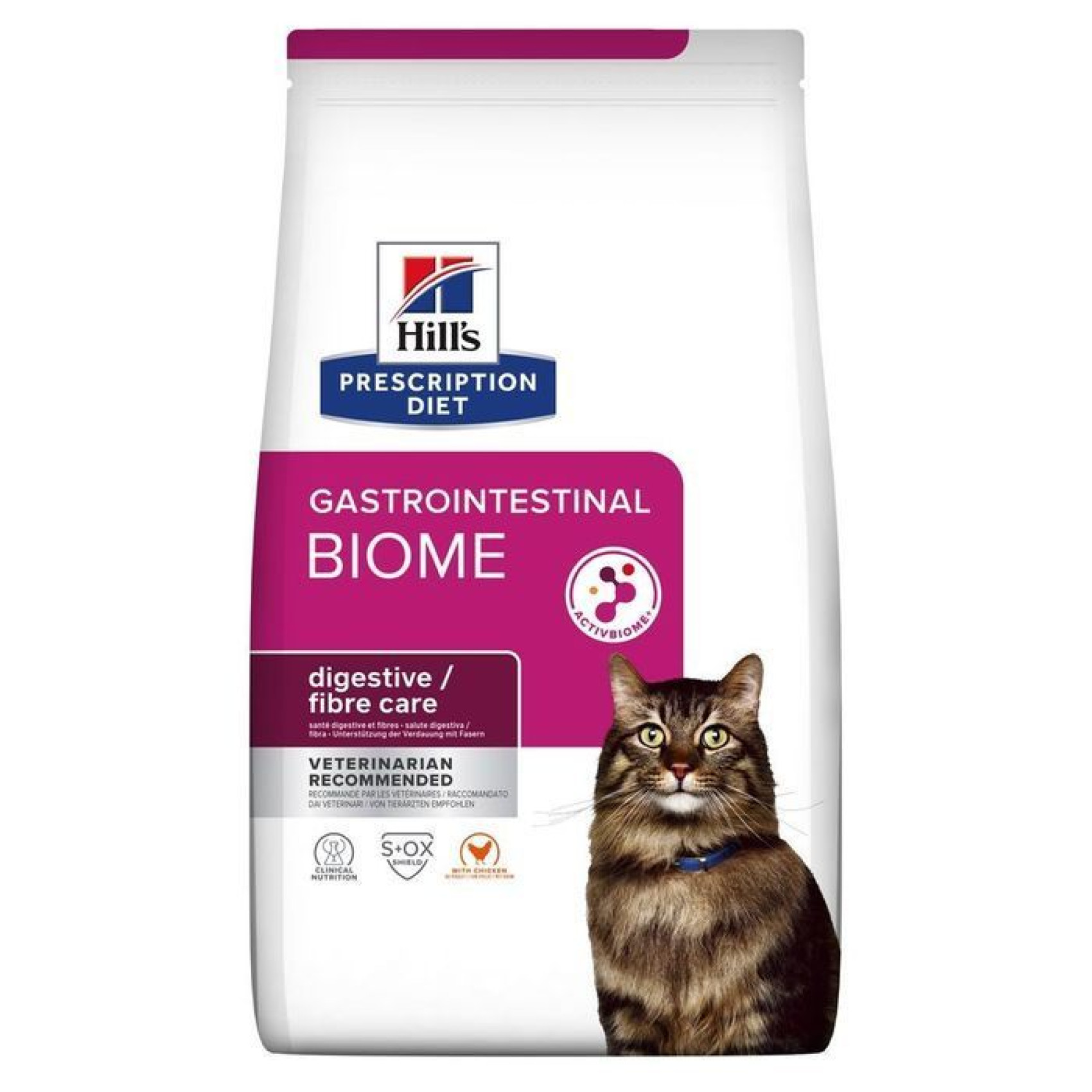 Сухой корм для кошек Hill’s Prescription Diet Gastrointestinal Biome Digestive / Fibre Care 8 кг - курица
