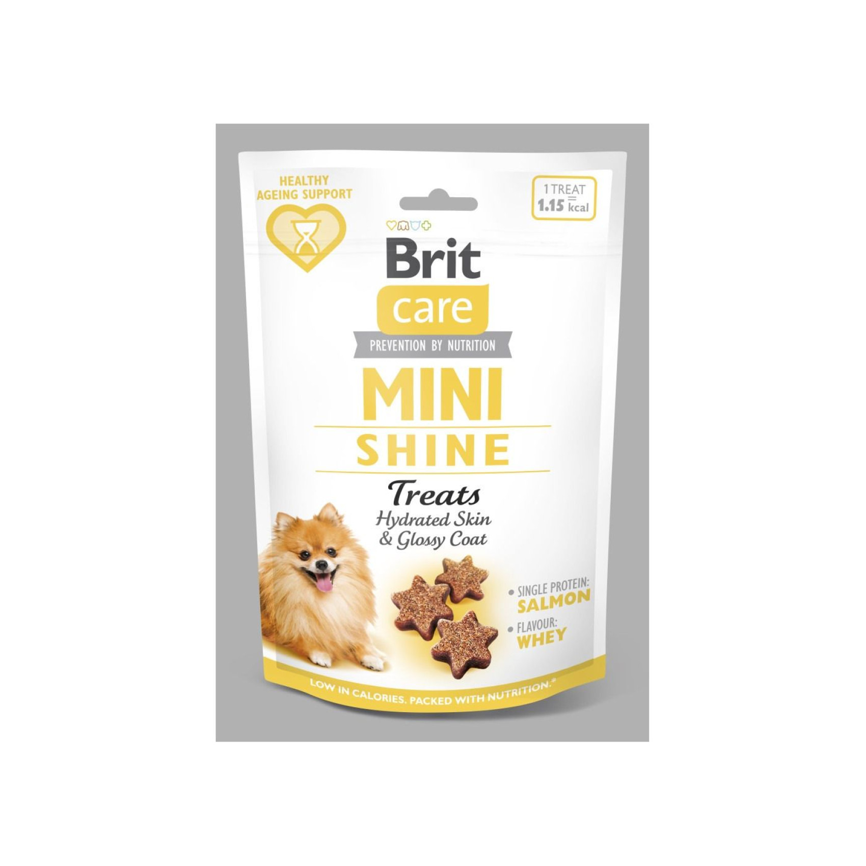 Ласощі Brit Care Mini Treats Shine д/собак малих порід д/блискучої шерсті лосось 50 г