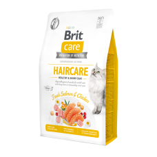 Сухой корм для кошек Brit Care Cat GF Haircare Healthy & Shiny Coat 2 кг - курица и лосось