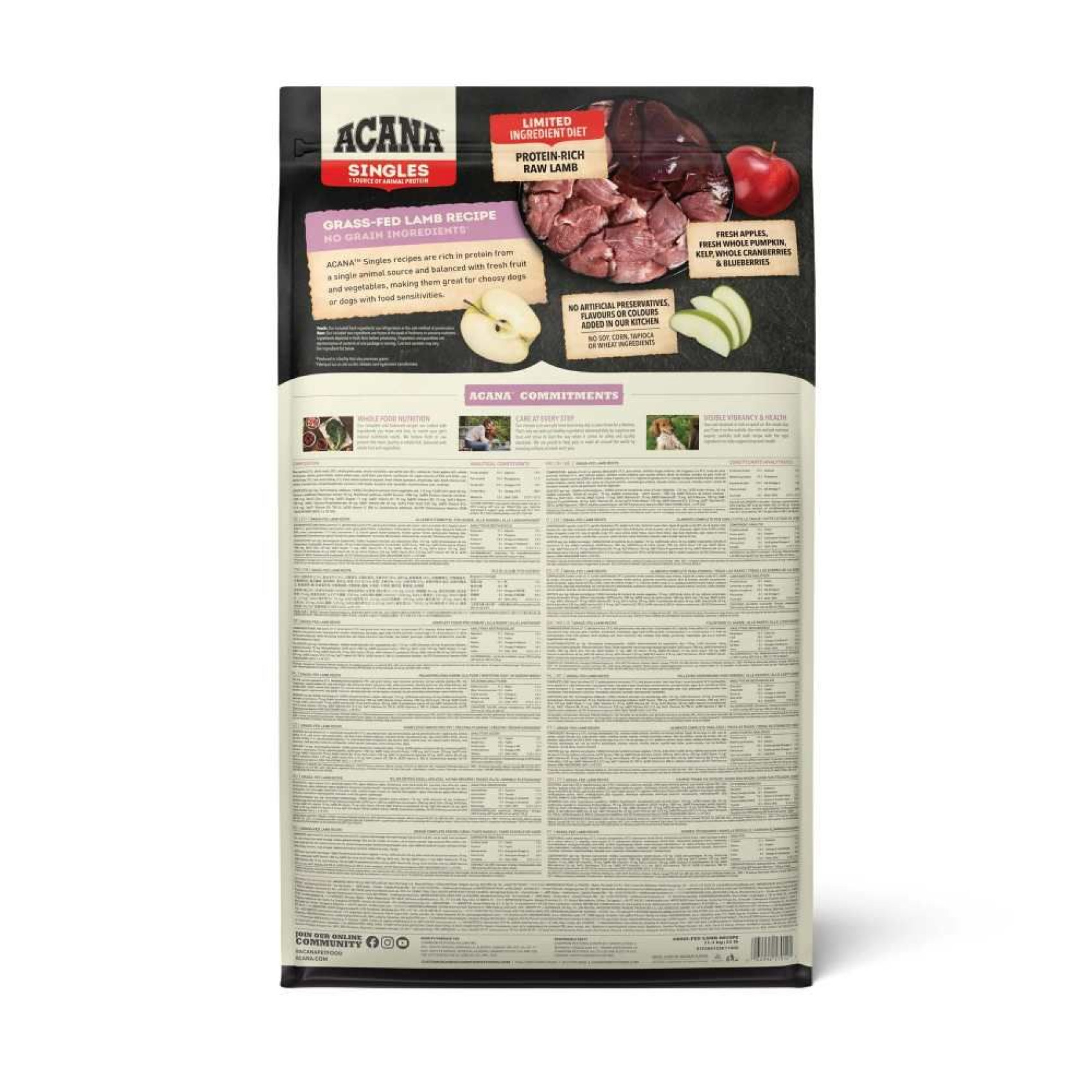 Сухий корм для собак з чутливим травленням Acana Grass-Fed Lamb 11,4 кг (ягня)
