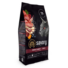 Сухой корм Savory Adult Cat Steril Fresh Turkey and Duck 400 г - с индейкой и уткой