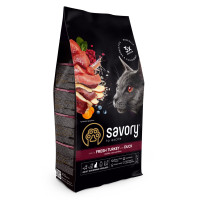 Сухой корм Savory Adult Cat Steril Fresh Turkey and Duck 2 кг - с индейкой и уткой