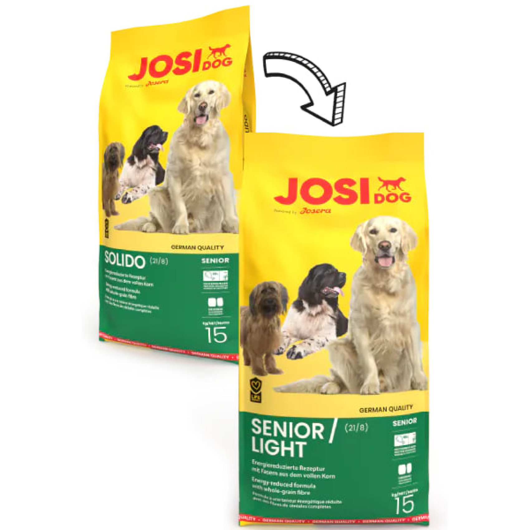 Купити Сухой корм JosiDog Solido(Senior/Light) для пожилых и малоактивных собак 900 г