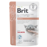 Вологий корм для котів Brit GF VetDiet Renal pouch 85 г - лосось 12шт