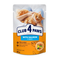 Влажный корм для котов Club 4 Paws Premium 24x85 г (лосось в соусе)