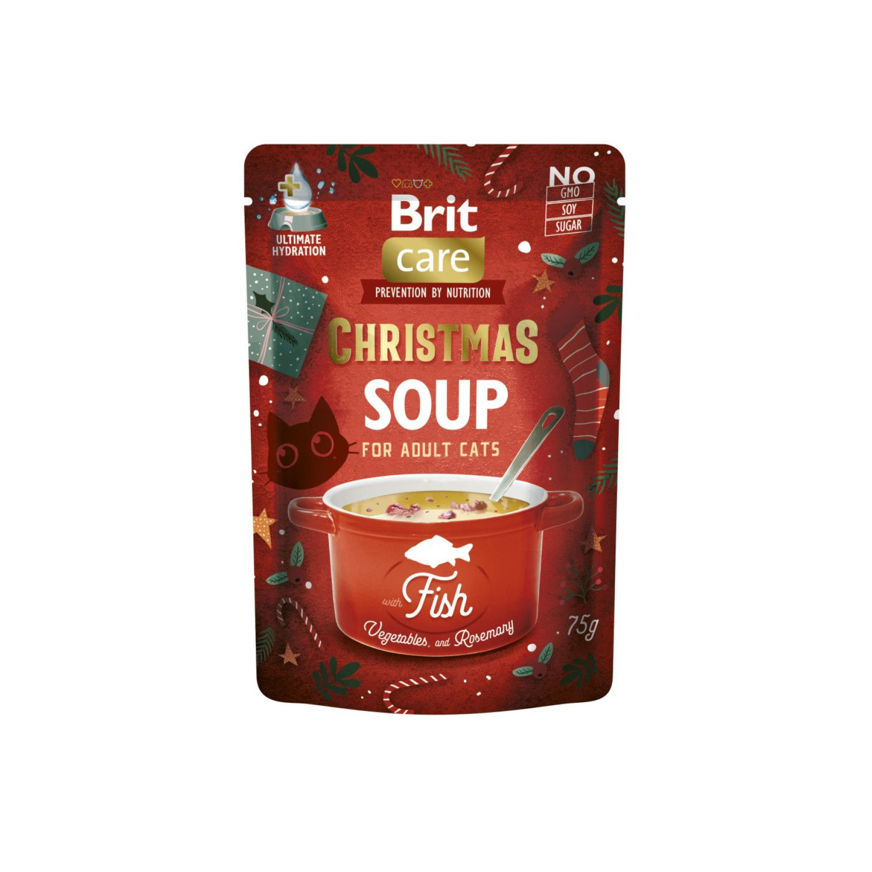 Влажный корм для котов Brit Care Christmas Fish Soup 75 г - рыба 15шт