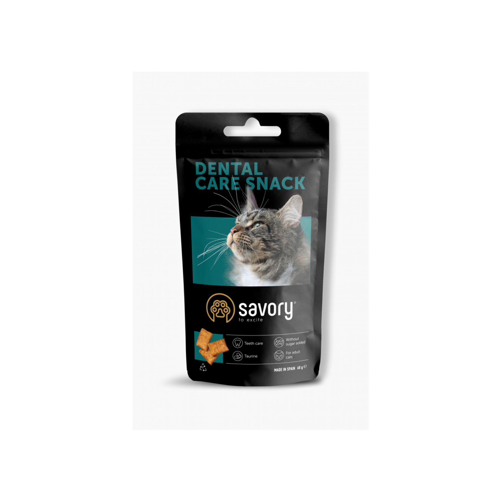Хрумкі ласощі Savory Cats Snacks Pillows Dental Care для дорослих котів подушечки для здоров я зубів 60 г