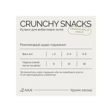 Хрумкі ласощі Savory Cats Snacks Crunchy Balls для дорослих вибагливих котів, кульки з котячою м ятою, 60 г