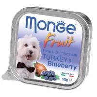 Паштет для собак Monge Dog FRUIT Індичка, Чорниця 100 г